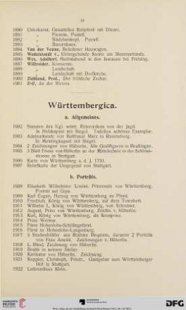 Württembergica (Nr. 1902-2226)