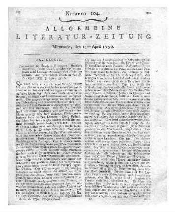 Goess, G. F. D.: De Batrachomyomachia Homero vulgo adscripta. Erlangen 1789