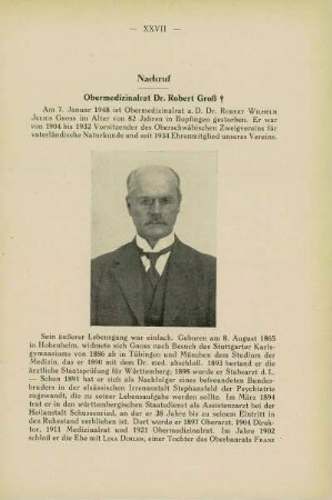 Obermedizinalrat Dr. Robert Groß ✝