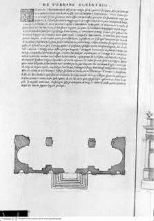 Regole generali di architettura di Sabastiano Serlio bolognese sopra le cinque maniere degli edifici, ... (4. Buch), Folio LIII verso: Korinthische Ordnung, Kirche, Grundriss