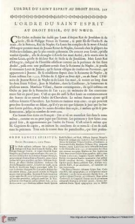 L’Ordre du Saint Esprit au droit desir