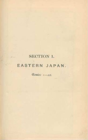 Section 1. Eastern Japan. Routes 1-22