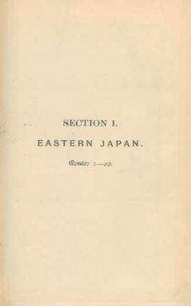 Section 1. Eastern Japan. Routes 1-22