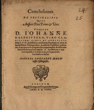 Conclusiones de vectigalibus