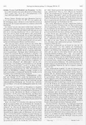 1011-1012 [Rezension] Görnitz, Thomas, Carl Friedrich von Weizsäcker