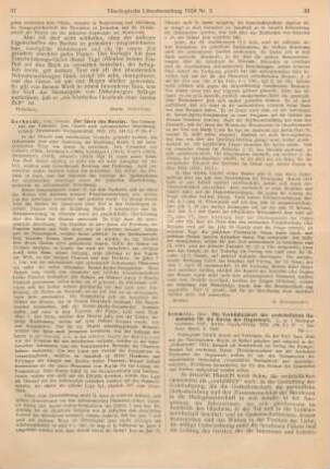 38-39 [Rezension] Schmitz, Otto, Die Vorbildlichkeit der urchristlichen Gemeinden für die Kirche der Gegenwart. 2. Aufl