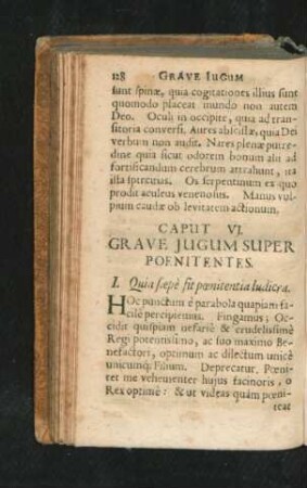 Caput VI. Grave Iugum Super Poenitentes.