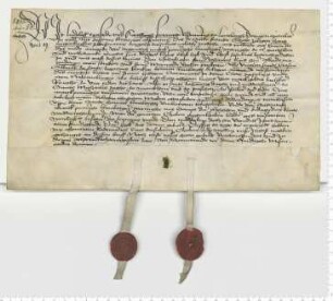 Die Ratsmannen Ludeleff Tzerstede und Hartwygh Stoterogge bekunden den Verkauf einer Hausrente ("uppe deme Sande") an die Vorsteher des Ewigen Lichtes vor dem Hl. Sakramente im Chore zu St. Johannis.