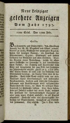17tes Stück. Den 27ten Febr.