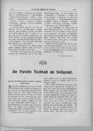 Die Parochie Fischbach nit Seeligstadt