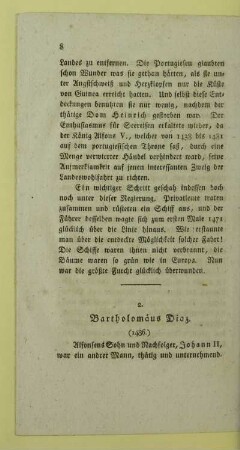 2. Bartholomaeus Diaz. (1486.)