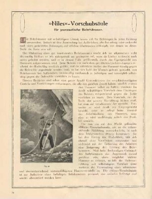"Niles"-Vorschubsäule für pneumatische Bohrhämmer