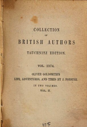 The life and times of Oliver Goldsmith, 2