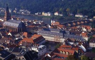 Heidelberg - Stadtübersicht : Stadtübersicht vom Schloß. Aufgenommen in Heidelberg, ca. 2001