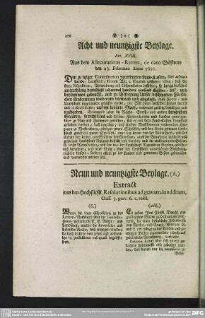 Neun und neuntzigste Beylage. [A.-D.]