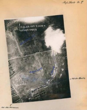Foto der Gräben östlich der "Kolonie Liévin-Ost" (Luftbild)