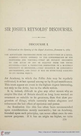 Discourse I