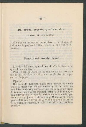 Del truco, retruco y vale cuatro : Valor de las cartas
