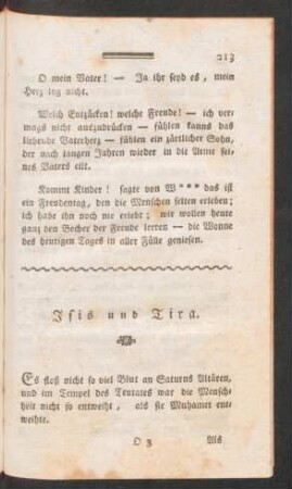 Isis und Tira.