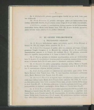 IV. Ex Ordine Philosophorvm