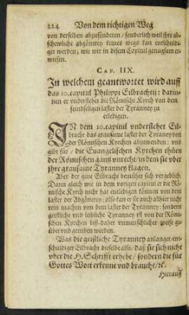 Cap. IIX. In welchem geantwortet wird auff das 10. capitul ...