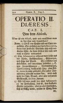 Operatio II. Diæresis