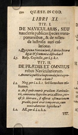 590-614, Quaest. In Cod. Libri XI.