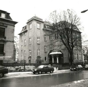 Reichenbach (Vogtland), Schillerstraße 4. Berufsschule (1910). Ecklage zur Heinrich-Heine-Straße