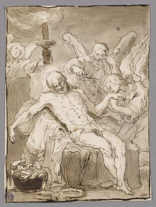 Leichnam Christi, von Engeln beklagt