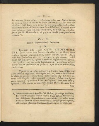 Cap. II. Novae Interpretationis Periculum