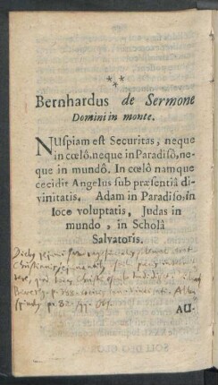 Bernhardus de Sermone Domini in monte.