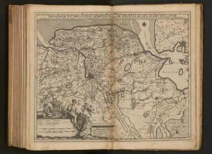 Groningae Et Omlandiae Dominium vulgo De Provincie Van Stadt En Lande : cum Subjacent: Territ: Praefect: et Tractibus ; Illustriss. ac Nobiliss. Domo. D. Ludolpho Tjardae a Starkenburg Do. Toparchae de Wee, Suirdyk et Nyen Klooster, Praesidi Haereditario in Schouwer Zylvest etc. Tabulam hanc quam Solertissime curatam donaverat, ut artium et Scientiarum et Cultori et Maecenati bene meritorum ase ac caeteris, debitor d. d. d. Nicolaus Visscher