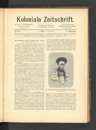 No. 15. Leipzig, 19. Juli 1900. 1. Jahrgang.