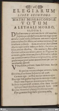 Elegiarum Liber Secundus