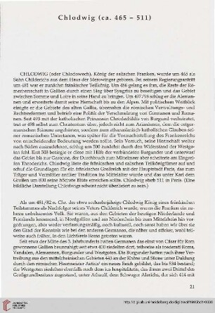 Chlodwig (ca. 465 – 511)
