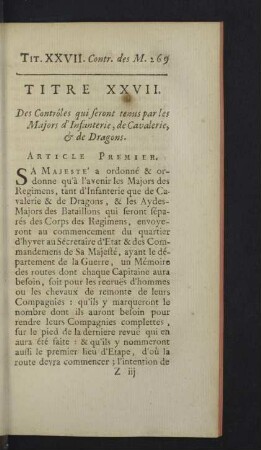 Titre XXVII.