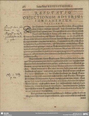Refutatio Obiectionum Adversus Fundamentum Septimum