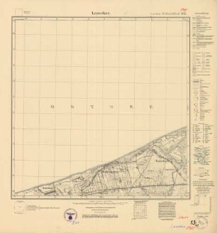 1760 (alte Nr.: 445) Lassehne, Meßtischblatt (4cm - Karte)
