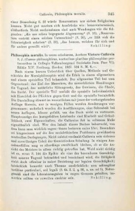345 [Rezension] Cathrein, Victore, Philosophia moralis