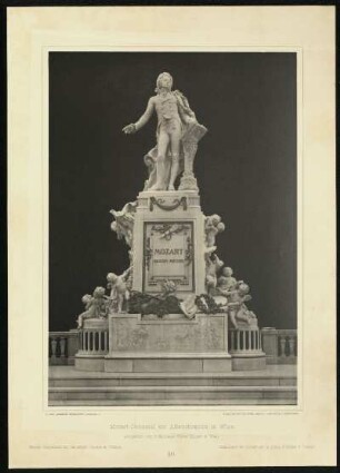 Tafel 20. Mozart-Denkmal am Albrechtsplatz in Wien. Bildhauer: Viktor Tilgner in Wien