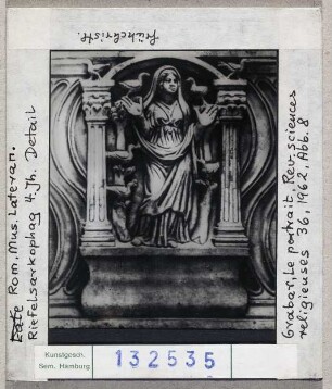 Rom, Mus. Lateran: Reliefsarkophag (Detail)