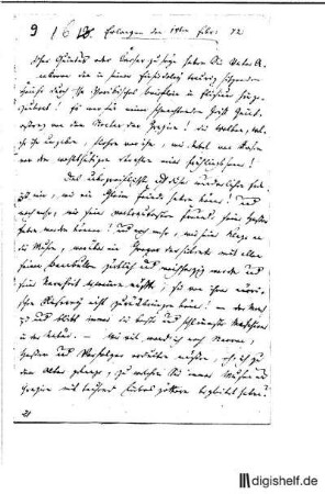 9: Brief von Wilhelm Heinse an Johann Wilhelm Ludwig Gleim