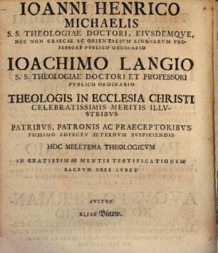 Commentatio theologica de analogia fidei