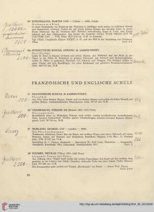 Französische und Englische Schule (Nr. 85-88)