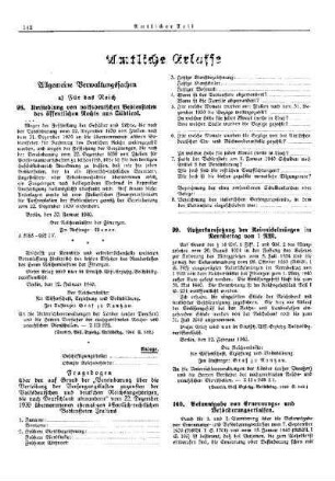 Bekanntgabe von Ernennungs- und Beförderungserlassen : [Allgemeine Verwaltungssachen] ; [Für das Reich] ; [Amtliche Erlasse] ; [Amtlicher Teil]