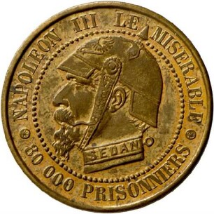 Spottmedaille auf die Schlacht von Sedan