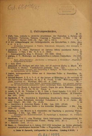 Katalog ... : v. Zahn & Jaensch. Antiquariat, 63