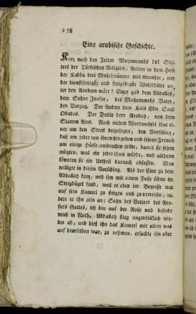 Eine arabische Geschichte. - Der Bauer. An seinen durchlauchtigen Tyrannen.
