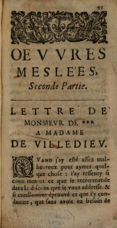 Oeuvres Meslées De Madame De Villedieu. 2