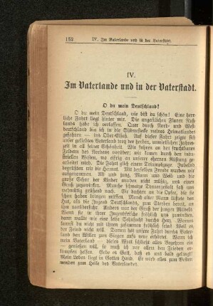 IV. Im Vaterlande und in der Vaterstadt.